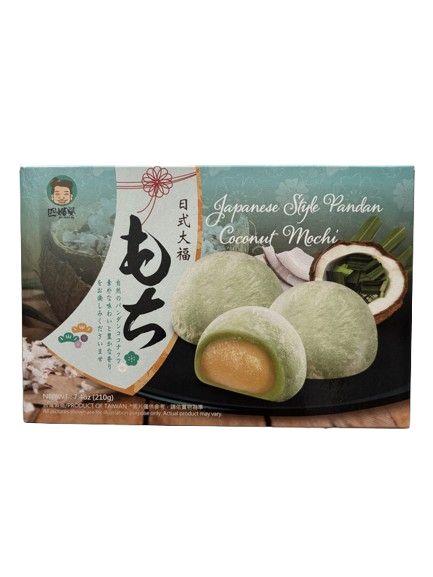 Pandan–Coconut Mochi